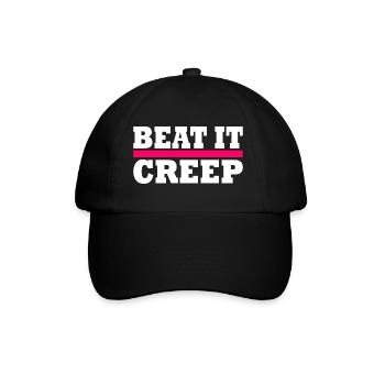 Beat it creep - Baseballkappe - Schwarz/Schwarz - Vorne