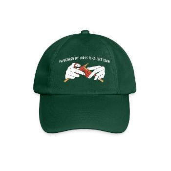Je suis à la retraite, mon travail consiste à collecter du fil à tricoter - Casquette classique - vert bouteille - Devant