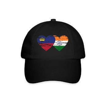 Liechtenstein Inde drapeau utilisé - Casquette classique - noir/noir - Devant
