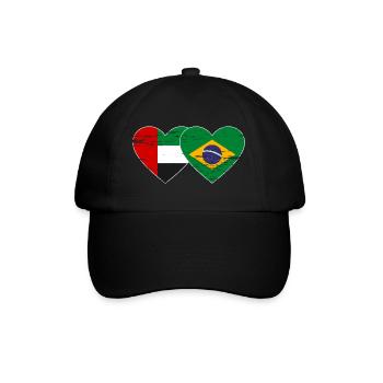 Émirats arabes unis Brésil Drapeau Coeur - Casquette classique - noir/noir - Devant