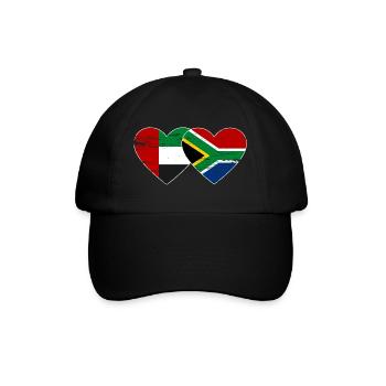 Émirats arabes unis Afrique du Sud Drapeau Coeur - Casquette classique - noir/noir - Devant