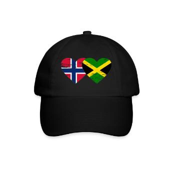 Norvège Jamaïque Drapeau Coeur Utilisé - Casquette classique - noir/noir - Devant