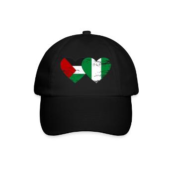 Palestine Nigeria flag used - Baseball Cap - black/black - Front