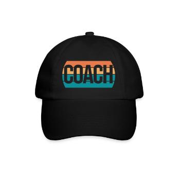 gift coach man woman coach - Baseball Cap - black/black - Front