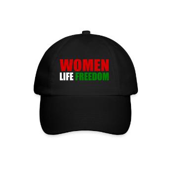 Women life freedom - Baseballkappe - Schwarz/Schwarz - Vorne