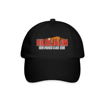 Hildesheim ich muss gar nix Faultier Heimat - Baseballkappe - Schwarz/Schwarz - Vorne