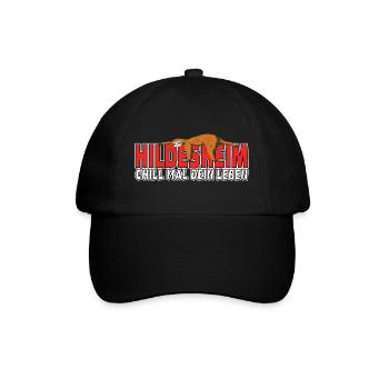 Hildesheim chill mal dein Leben Faultier Heimat - Baseballkappe - Schwarz/Schwarz - Vorne