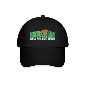 Recklinghausen chill mal dein Leben Faultier - Baseballkappe - Schwarz/Schwarz - Vorne