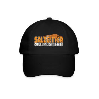 Salzgitter chill mal dein Leben Faultier Heimat - Baseballkappe - Schwarz/Schwarz - Vorne