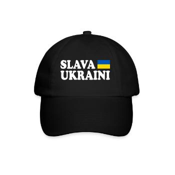 Slava ukraini - Baseballkappe - Schwarz/Schwarz - Vorne