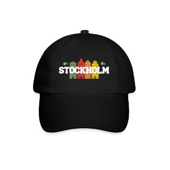 Stockholm - Baseballkappe - Schwarz/Schwarz - Vorne