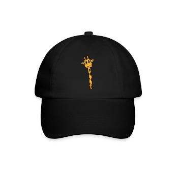 Funny Long Neck Giraffe Cool Cute Animals - Baseball Cap - black/black - Front