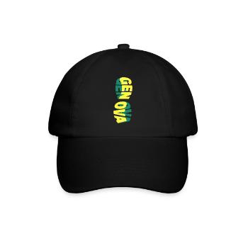 Gênes Gênes Italie Ville Skyline Font Coloré - Casquette classique - noir/noir - Devant