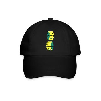 Rome Rome Italie Ville Skyline Font Coloré - Casquette classique - noir/noir - Devant