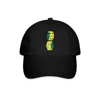 Freiburg Germany City Skyline Font Colorful - Baseball Cap - black/black - Front