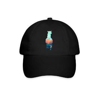 Llama - Baseball Cap - black/black - Front