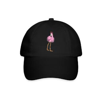 Flamingo-Halstuch - Baseballkappe - Schwarz/Schwarz - Vorne