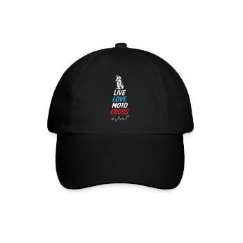 Live Love Motocross - Baseball Cap - black/black - Front