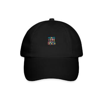 Mamas Liebe Muttertag Geburtstag Weihnachten Beste - Baseballkappe - Schwarz/Schwarz - Vorne