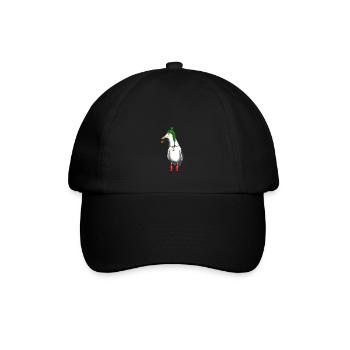 Möwe Meer Küste Winter Geschenkidee - Baseballkappe - Schwarz/Schwarz - Vorne