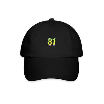 81 Number Comic - Baseball Cap - black/black - Front