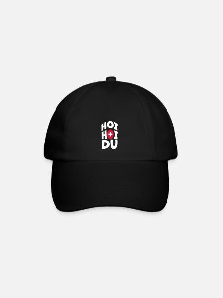 Hoi Hoi Du | Schweizerdeutsch | Schweiz Mundart - Baseballkappe - Schwarz/Schwarz