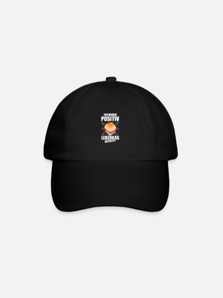 Ich wurde positiv auf Leberkas getestet - Baseballkappe - Schwarz/Schwarz
