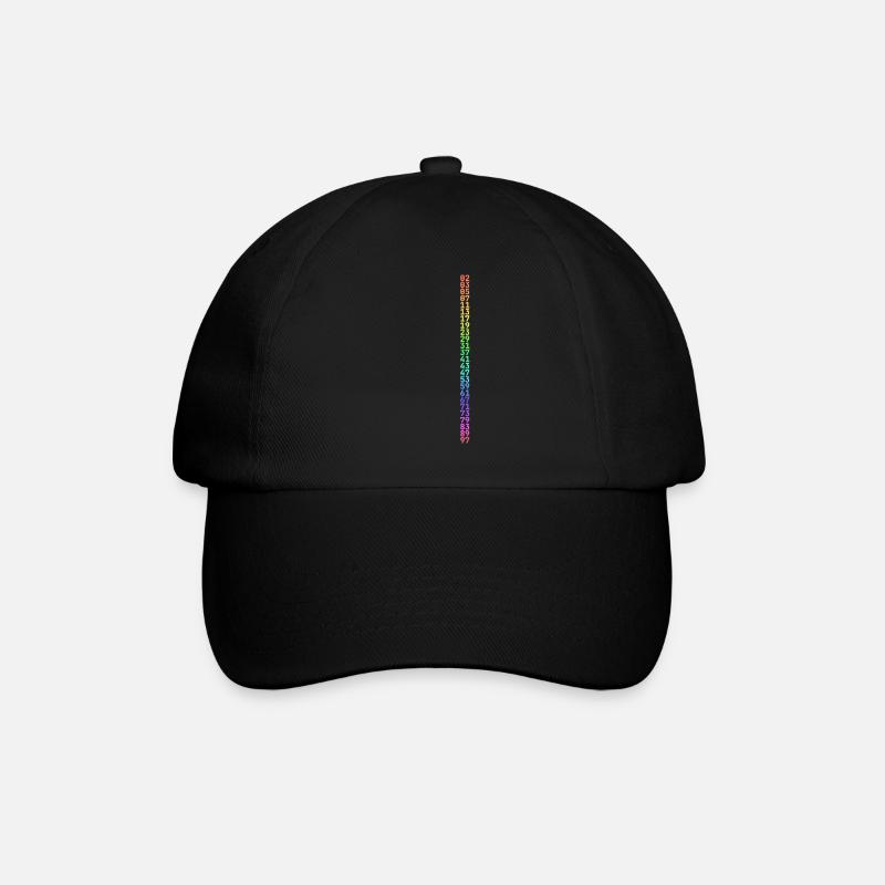 Primes from 1 to 100 for dark background - Baseball Cap - black/black