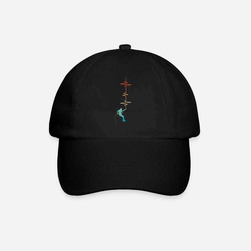 Heartbeat Climbing - Gift Idea - Baseball Cap - black/black