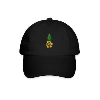 Ananas Pfote - Baseballkappe - Schwarz/Schwarz - Vorne