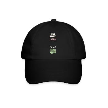 Funny funny Unique cool humor vector - Baseball Cap - black/black - Front