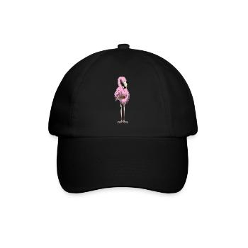Gâteau flamant rose - Casquette classique - noir/noir - Devant