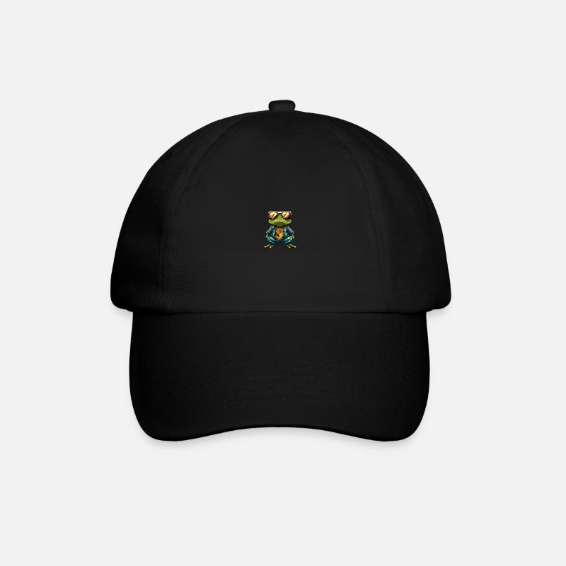 Frosch Cool Sommer - Baseballkappe - Schwarz/Schwarz