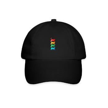 Chat mignon - Chat amoureux de chats T-shirt - Casquette classique - noir/noir - Devant