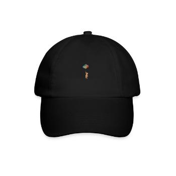 Teddy bear on balloons - Baseball Cap - black/black - Front