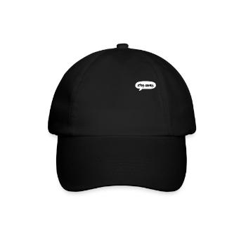 Stay Away Comics Speech Balloon Dialog Box - Baseball Cap - black/black - Front
