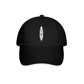 Vecteur de vol spatial spatial de fusée spatiale - Casquette classique - noir/noir - Devant