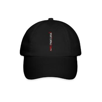 Antifascista red/white with star - Baseball Cap - black/black - Front