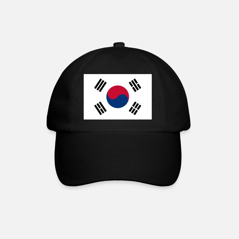 Flag South Korea - Drapeau Corée du Sud - Casquette classique - noir/noir