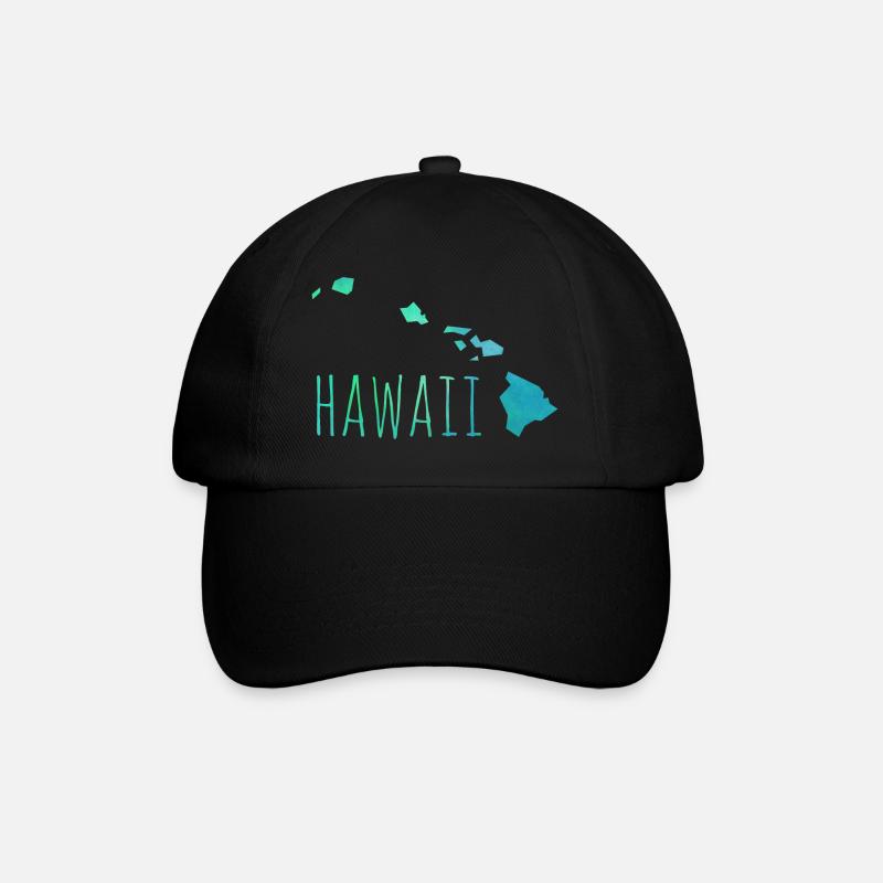 hawaii - Baseballkappe - Schwarz/Schwarz