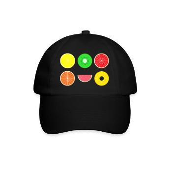 DIGITAL FRUITS - Digital Hipster fruits - Baseball Cap - black/black - Front
