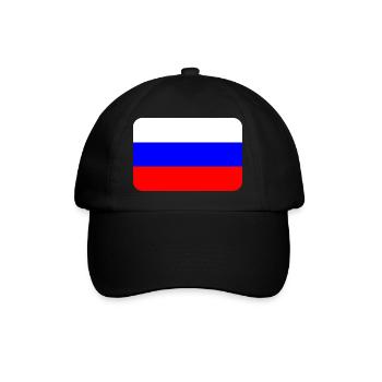 RUSSIA FLAG round corner 400 dpi - Casquette classique - noir/noir - Devant