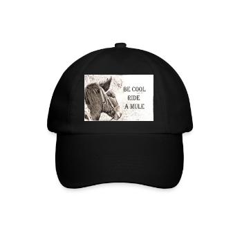 Be Cool Ride A Mule - Baseballkappe - Schwarz/Schwarz - Vorne