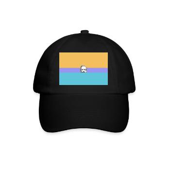 head of man - Baseball Cap - black/black - Front
