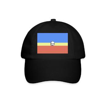 Head of man - Baseball Cap - black/black - Front