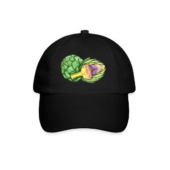 Artischocke - Baseballkappe - Schwarz/Schwarz - Vorne