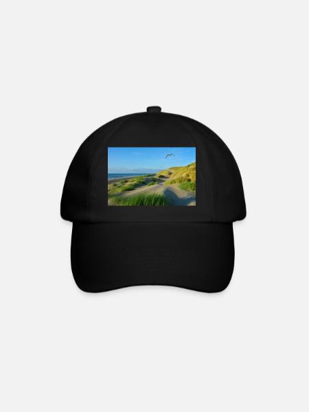 Nordsee Dünen - Baseballkappe - Schwarz/Schwarz