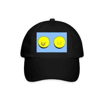 lemon light blue - Baseball Cap - black/black - Front