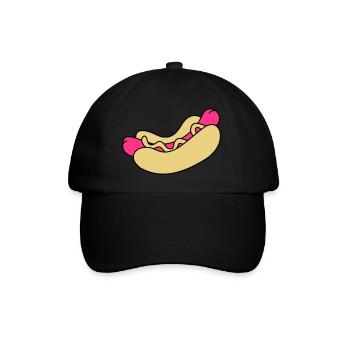 hot dog - Baseball Cap - black/black - Front