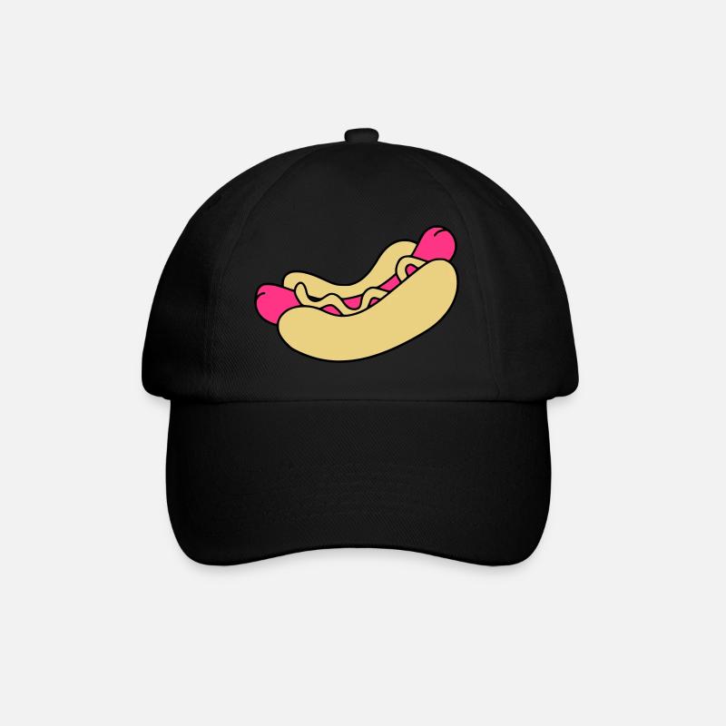 Hot Dog - Baseballkappe - Schwarz/Schwarz
